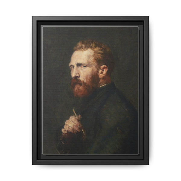 Framed Matte Canvas Wall Art - Vintage Portrait of Artist - NOMADEN ART GALLERY