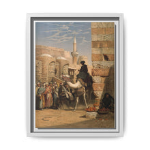 Egypt: a street with a man smoking and riding a camel. Chromolithograph after C. F. H. Werner, 1873. - NOMADEN ART GALLERY