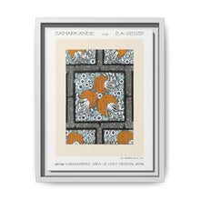 Flower pochoir pattern in Art Nouveau oriental style. Original from our own 1914 edition of Samarkande - NOMADEN ART GALLERY