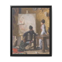 Adéle de Saussure and Marie-Louise Ravel, the Artist's Wife, in His Studio (1877) by Edouard Ravel - NOMADEN ART GALLERY