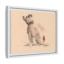 A Terrier, Sitting, Facing Left