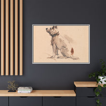 A Terrier, Sitting, Facing Left