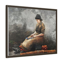 A Fishergirl Baiting Lines (1881) by Winslow Homer