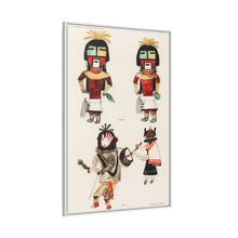 Hopi Katcinas - Piokot Turkwinu Turkwinu Mana (1895) drawn by the native people from the book of Jesse Walter Fewkes (1850–1930) - NOMADEN ART GALLERY
