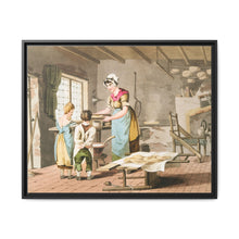 Illustration of woman making oat cakes from The Costume of Yorkshire (1814) - NOMADEN ART GALLERY