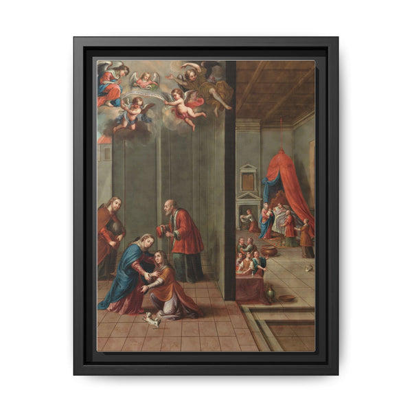 The Visitation and the Birth of Saint John the Baptist (La visitación y el nacimiento de san Juan Bautista) by Nicolás Enríquez - NOMADEN ART GALLERY