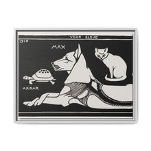 Akbar the tortoise, Max the dog and Puss the cat (1916 ) by Julie de Graag - NOMADEN ART GALLERY