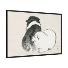 Black and white puppies by Kōno Bairei (1844-1895).