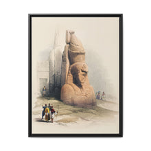 Entrance of the temple at Luxor showing one of two colossal stature of Rameses II illustration by David Roberts (1796–1864) - NOMADEN ART GALLERY