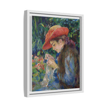 Marie-Thérèse Durand-Ruel cosiendo (1882) de Pierre Auguste Renoir 