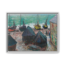 Boats on the Beach at Étretat (1885) by Claude Monet - NOMADEN ART GALLERY