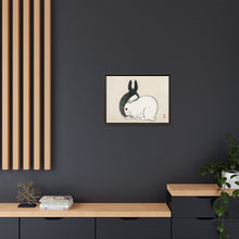 Black and white rabbits by Kōno Bairei (1844-1895)