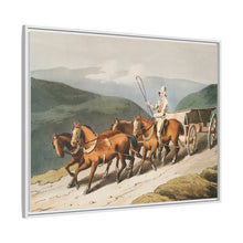 Illustration of the east riding or wolds waggon from The Costume of Yorkshire (1814) by George Walker