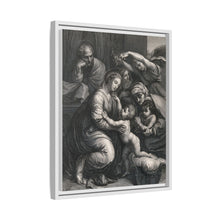 Saint Mary (the Blessed Virgin) and Saint Joseph with the Christ Child, Saint John the Baptist and Saint Elizabeth. Engraving by J. Frey