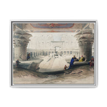 Ancient Egypt Art Print: Edfou Temple Portico View by David Roberts - Wall Art Canvas Print - NOMADEN ART GALLERY
