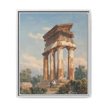 A Temple Ruin in Agrigento (c. 1825) by Carl Wilhelm Götzloff: A Classical Landscape - NOMADEN ART GALLERY
