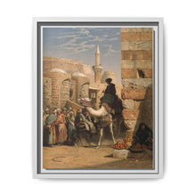 Egypt: a street with a man smoking and riding a camel. Chromolithograph after C. F. H. Werner, 1873. - NOMADEN ART GALLERY