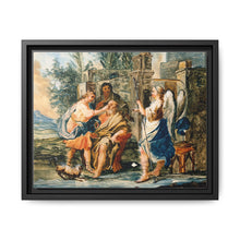 Tobias restoring the eyesight of Tobit in the presence of Raphael and Anna. Gouache painting by a Spanish painter, 19th century. - NOMADEN ART GALLERY