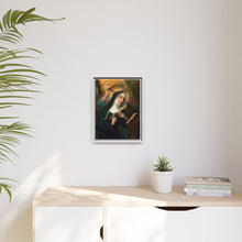 Female Saint Holding Crucifix with Crown of Thorns