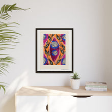 Flower pochoir pattern in Art Nouveau oriental style