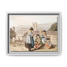 Illustration of Wensley Dale knitters from The Costume of Yorkshire (1814) by George Walker - NOMADEN ART GALLERY