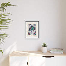 Botanical pochoir pattern in Art Nouveau oriental style