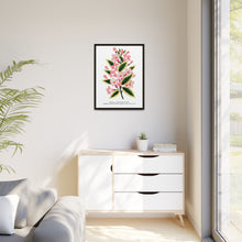 Pink flowers, Weigela lithograph (1900)