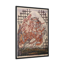A scene from the Ramayana: Hanuman catching Virunyananti . Gouache painting by a Thai artist.