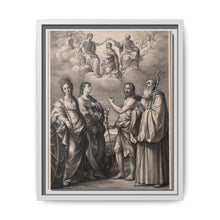 The coronation of the Virgin with four saints: Saint Catherine of Alexandria, Saint John the Evangelist, Saint John the Baptist and Saint Benedict or Saint Romuald. Drawing by F. Rosaspina, c. 1830, after G. Reni. - NOMADEN ART GALLERY