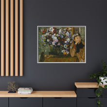 Una mujer sentada junto a un jarrón de flores de Edgar Degas (¿Madame Paul Valpinçon?) 