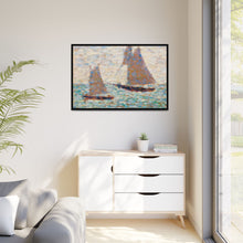 Two Sailboats at Grandcamp (Deux voiliers Ã Grandcamp) (ca. 1885) by Georges Seurat