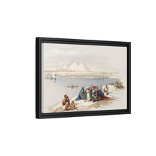 Pyramids of Gezeeh (Giza) from the Nile illustration by David Roberts (1796–1864)