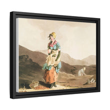 Illustration of the cranberry girl from The Costume of Yorkshire (1814) by George Walker