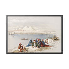 Pyramids of Gezeeh (Giza) from the Nile illustration by David Roberts (1796–1864) - NOMADEN ART GALLERY