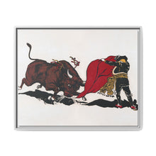 Matador and bull, aesthetic woodcut - NOMADEN ART GALLERY