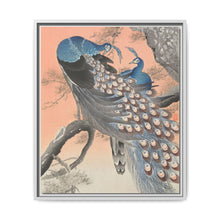 Two peacocks on tree branch (1900 - 1930) by Ohara Koson