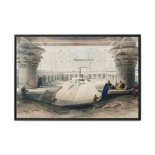 Ancient Egypt Art Print: Edfou Temple Portico View by David Roberts - Wall Art Canvas Print - NOMADEN ART GALLERY