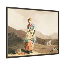 Illustration of the cranberry girl from The Costume of Yorkshire (1814) by George Walker