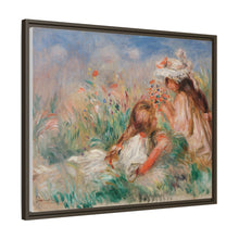 Mädchen im Gras arrangieren einen Blumenstrauß (Fillette couchée sur l'herbe et jeune fille arrangant un Bouquet) (1890) von Pierre-Auguste Renoir.