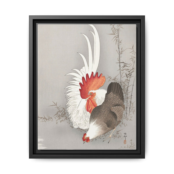 Rooster and chicken (1900 - 1930) by Ohara Koson