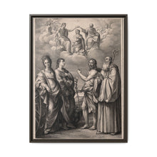 The coronation of the Virgin with four saints: Saint Catherine of Alexandria, Saint John the Evangelist, Saint John the Baptist and Saint Benedict or Saint Romuald. Drawing by F. Rosaspina, c. 1830, after G. Reni. - NOMADEN ART GALLERY