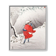Snowy Evening on a Mountain Path print in high resolution by Hiroaki Takahashi (1871–1945) - NOMADEN ART GALLERY