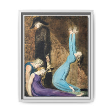 Man supporting a supine woman, an aged man with bell, and a woman in a blue dress raising arms illustration from Europe: a Prophecy by William Blake (1752-1827) - NOMADEN ART GALLERY