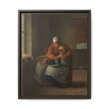The Knitting Lesson (c. 1860) by Jean François Millet - NOMADEN ART GALLERY