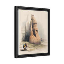 Entrance of the temple at Luxor showing one of two colossal stature of Rameses II illustration by David Roberts (1796–1864) - NOMADEN ART GALLERY
