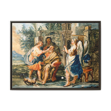 Tobias restoring the eyesight of Tobit in the presence of Raphael and Anna. Gouache painting by a Spanish painter, 19th century. - NOMADEN ART GALLERY
