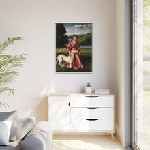 A virgin and a unicorn; representing chastity