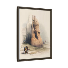 Entrance of the temple at Luxor showing one of two colossal stature of Rameses II illustration by David Roberts (1796–1864)