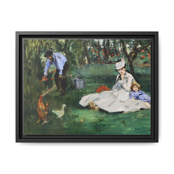 The Monet Family in Their Garden at Argenteuil (1874) by Édouard Manet - NOMADEN ART GALLERY