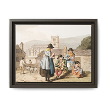 Illustration of Wensley Dale knitters from The Costume of Yorkshire (1814) by George Walker - NOMADEN ART GALLERY